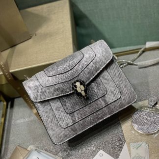 Replica Bvlgari Snake Leather Serpenti Forever Shoulder Bag