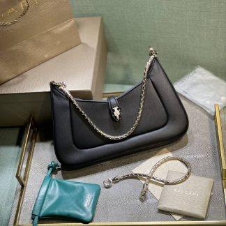Replica Bvlgari Serpenti Baia Leather shoulder bag