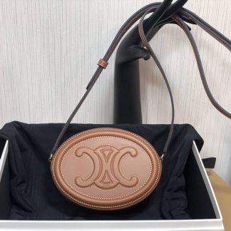 Replica Celine Cuir Triomphe Calfskin Oval Bag