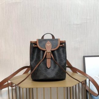 Replica Celine Folco Triomphe Canvas Calf Leather Backpack