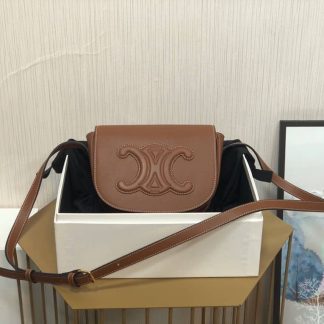 Replica Celine Folco Triomphe Smooth Calfskin Shoulder Bag