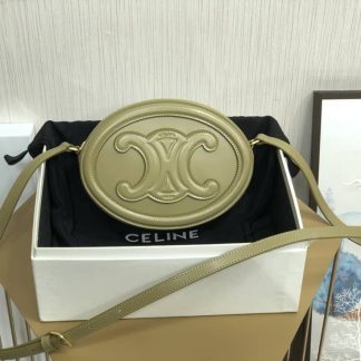 Replica Celine Cuir Triomphe Oval Crossbody Bag