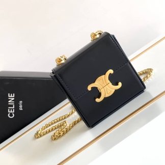 Replica Celine Mini Box Triomphe Chain Bag