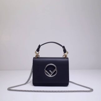 Replica Fendi Kan I F Leather Shoulder Bag