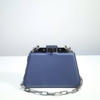 Replica Fendi Peekaboo Cut Leather Shoulder Bag