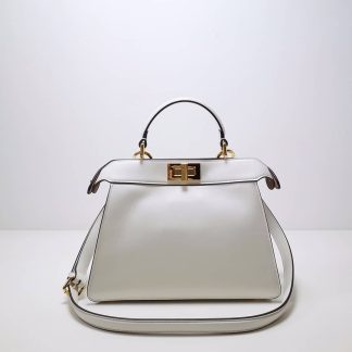 Replica Fendi Iconic Peekaboo Iseeu Top Handle Leather Satchel Bag