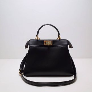 Replica Fendi Iconic Peekaboo Iseeu Top Handle Leather Satchel Bag