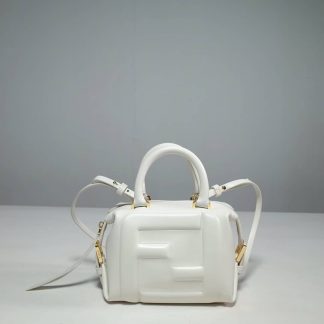 Replica Fendi Nappa Leather Mini FF Cube Bag