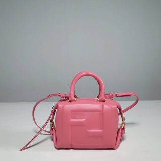 Replica Fendi Nappa Leather Mini FF Cube Bag