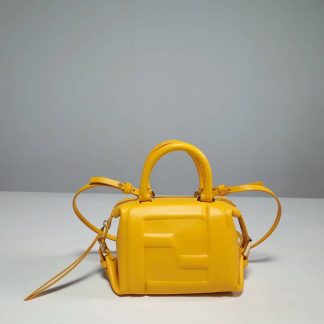 Replica Fendi Nappa Leather Mini FF Cube Bag