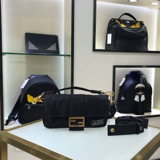 Replica Fendi Porter Nylon Baguette Satchel