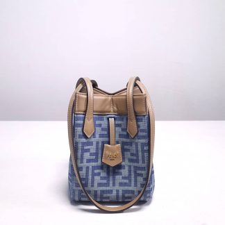 Replica Fendi Origami Mini Denim Light Blue Bag