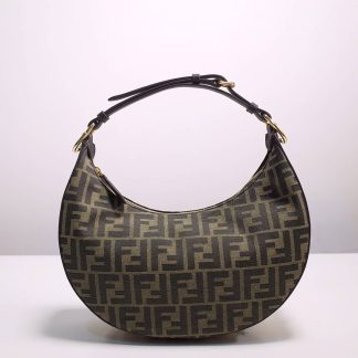 Replica Fendi Fendigraphy Small Canvas Hobo Bag
