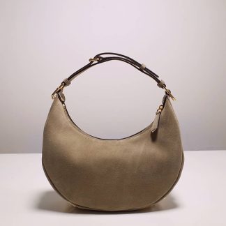 Replica Fendi Fendigraphy Small Suede Leather Hobo Bag