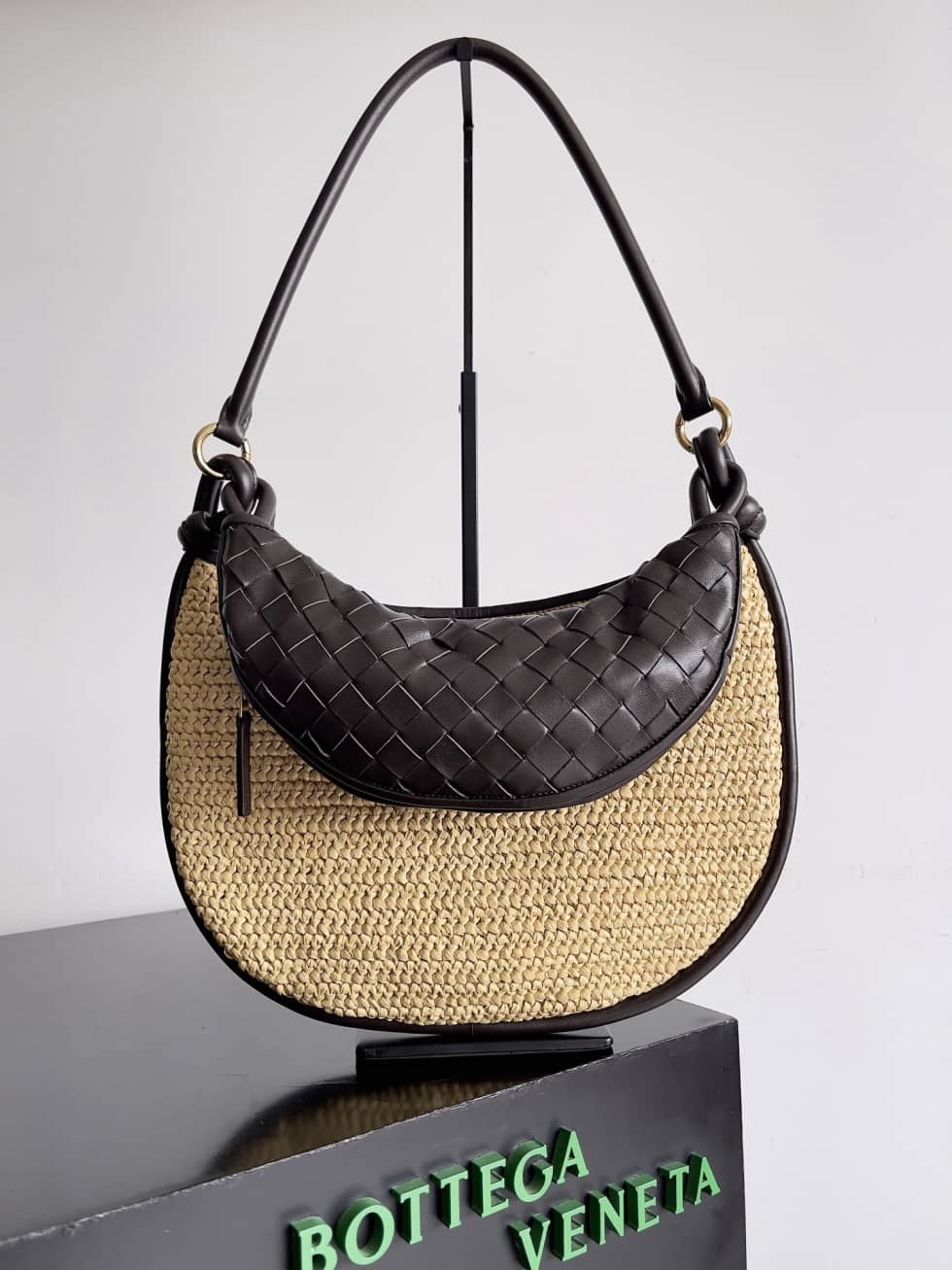 Replica Bottega Veneta Medium Gemelli Raffia shoulder bag with Intrecciato leather_10_155342 Replica Bottega Veneta Medium Gemelli Raffia shoulder bag with Intrecciato leather
