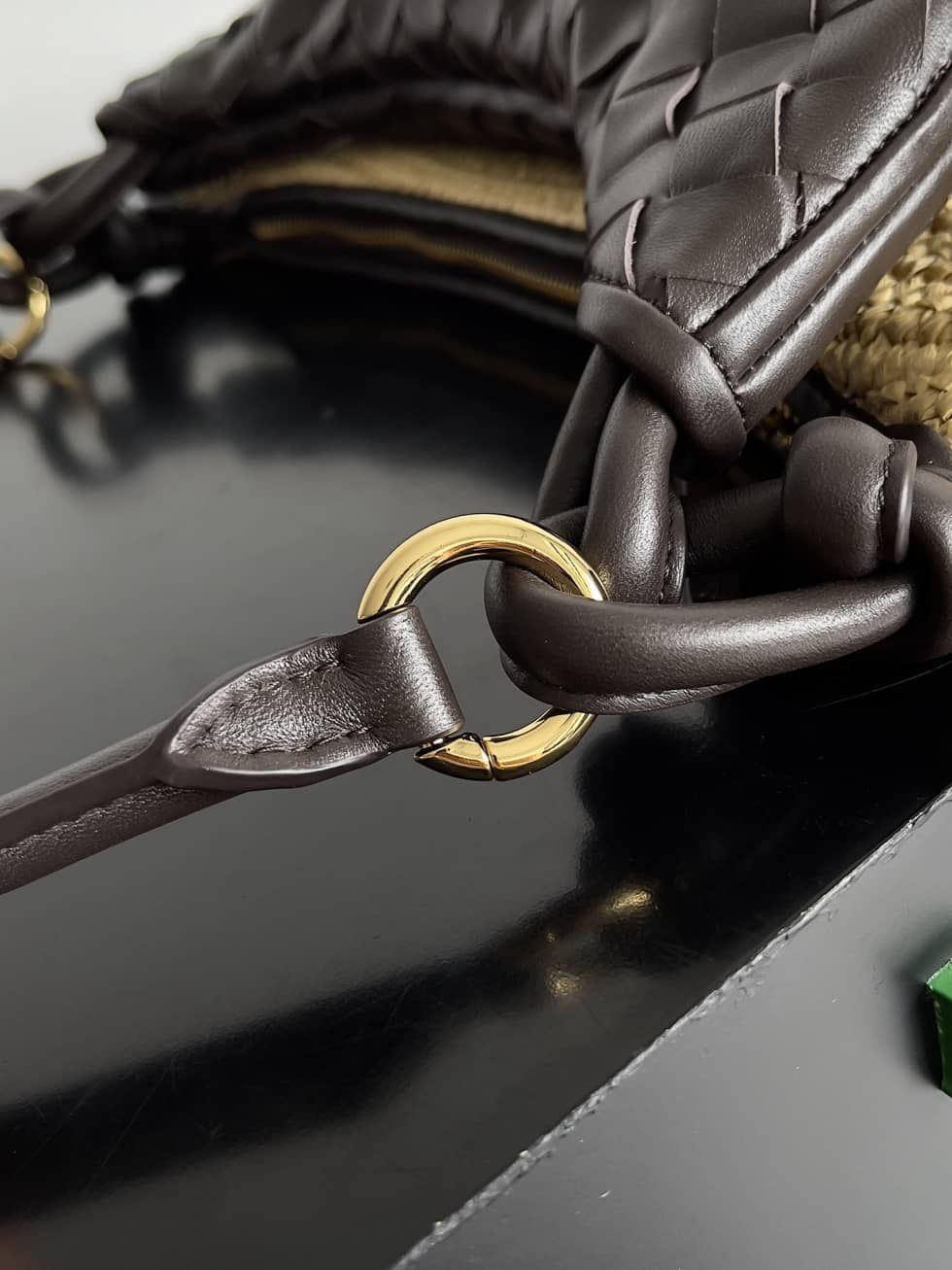 Replica Bottega Veneta Medium Gemelli Raffia shoulder bag with Intrecciato leather_2_155342 Replica Bottega Veneta Medium Gemelli Raffia shoulder bag with Intrecciato leather