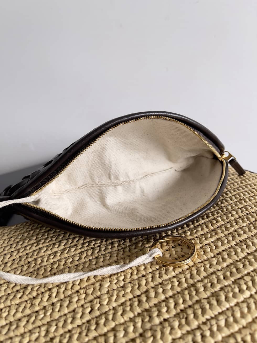 Replica Bottega Veneta Medium Gemelli Raffia shoulder bag with Intrecciato leather_4_155342 Replica Bottega Veneta Medium Gemelli Raffia shoulder bag with Intrecciato leather