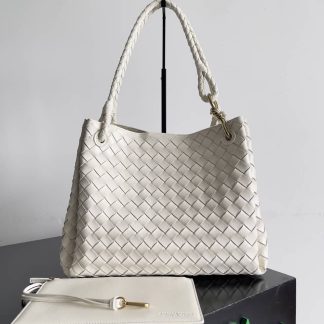Replica Bottega Veneta Large Intrecciato Leather Parachute Shoulder Bag