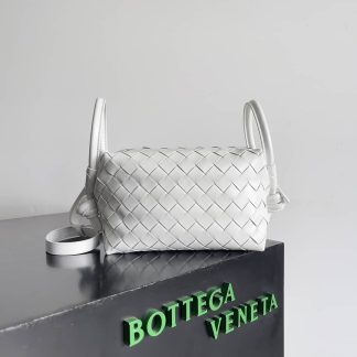 Replica Bottega Veneta Small Loop Intrecciato Leather Camera Bag