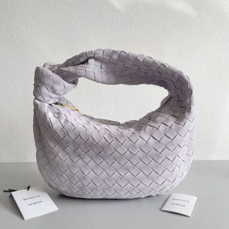Replica Bottega Veneta Jodie Teen Intrecciato Suede Hobo Bag