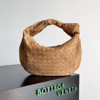 Replica Bottega Veneta Jodie Teen Intrecciato Suede Hobo Bag