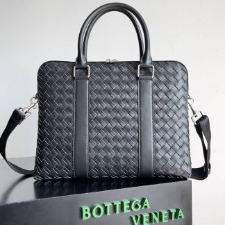 Replica Bottega Veneta Intrecciato Leather Briefcase