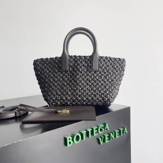 Replica Bottega Veneta Cabat mini intrecciato leather tote