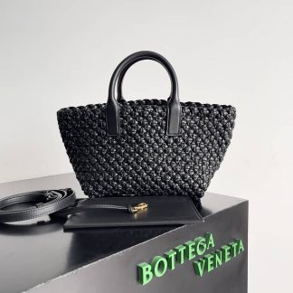 Replica Bottega Veneta Cabat mini intrecciato leather tote