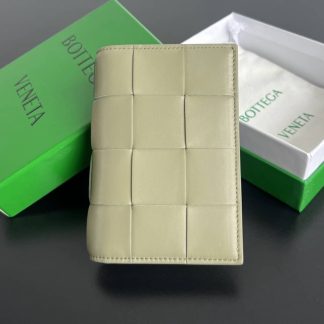 Replica Bottega Veneta Leather Cassette Passport Holder