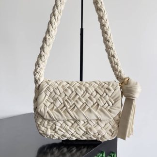 Replica Bottega Veneta Kalimero Città intrecciato leather shoulder bag