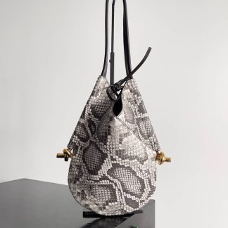 Replica Bottega Veneta Solstice Small Calfskin Python Texture Shoulder Bag