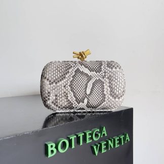 Replica Bottega Veneta Calfskin Python Texture Knot Clutch