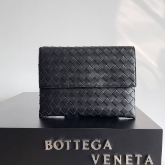 Replica Bottega Veneta woven leather Flap pouch