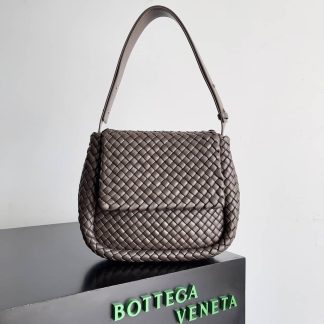 Replica Bottega Veneta Cobble Padded Intrecciato Leather Shoulder Bag