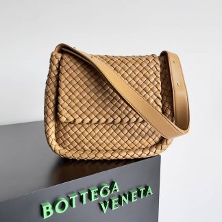 Replica Bottega Veneta Cobble Padded Intrecciato Leather Shoulder Bag