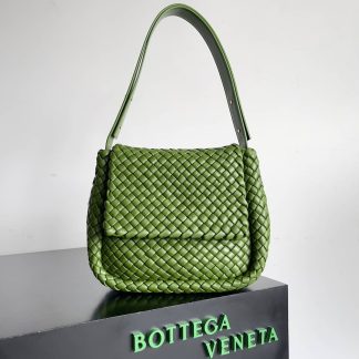Replica Bottega Veneta Cobble Padded Intrecciato Leather Shoulder Bag