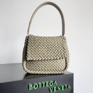 Replica Bottega Veneta Cobble Padded Intrecciato Leather Shoulder Bag