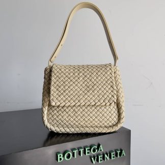 Replica Bottega Veneta Cobble Padded Intrecciato Leather Shoulder Bag