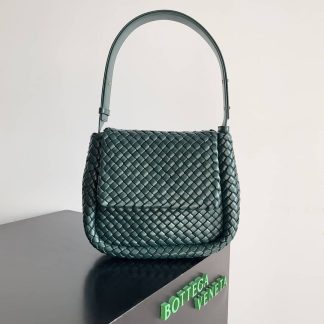 Replica Bottega Veneta Cobble Padded Intrecciato Leather Shoulder Bag