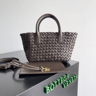Replica Bottega Veneta Mini Leather Cabat Top Handle Tote Bag