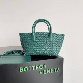 Replica Bottega Veneta Mini Leather Cabat Top Handle Tote Bag