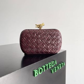 Replica Bottega Veneta Knot Intrecciato Lambskin Minaudiere Clutch