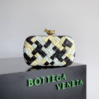 Replica Bottega Veneta Lambskin Intrecciato Minaudiere Knot Clutch