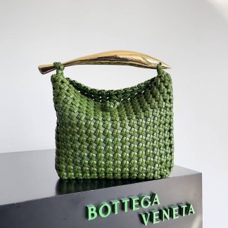 Replica Bottega Veneta Sardine Intrecciato-Weave Leather Top-Handle Bag
