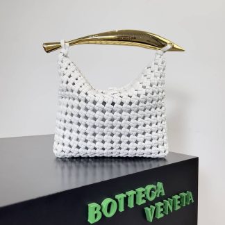 Replica Bottega Veneta Sardine Intrecciato-Weave Leather Top-Handle Bag