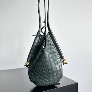 Replica Bottega Veneta solstice intrecciato lambskin shoulder bag