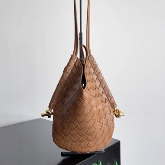 Replica Bottega Veneta solstice intrecciato lambskin shoulder bag