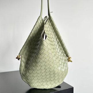 Replica Bottega Veneta solstice intrecciato lambskin shoulder bag
