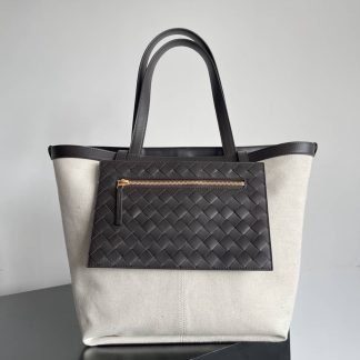 Replica Bottega Veneta Flip Flap canvas Medium tote bag