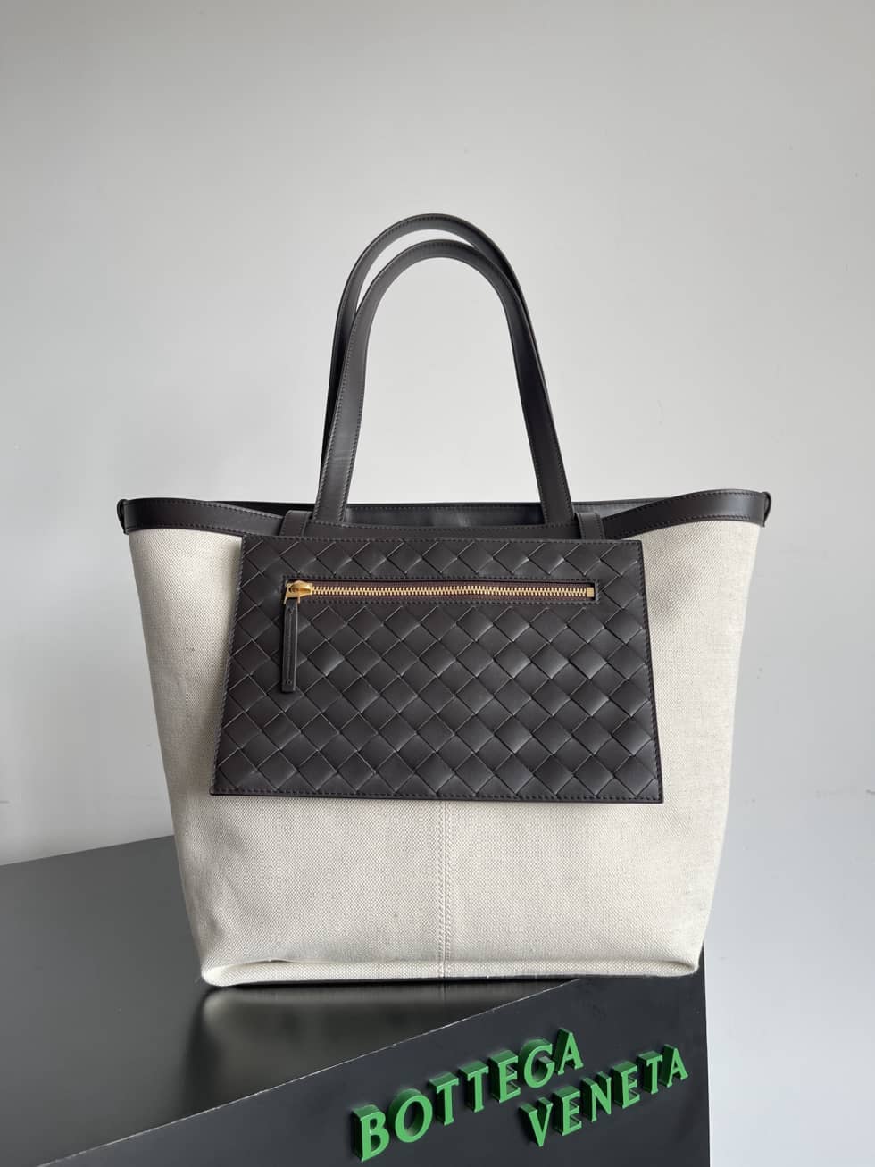 Replica Bottega Veneta Flip Flap canvas Medium tote bag_10_153194 Replica Bottega Veneta Flip Flap canvas Medium tote bag